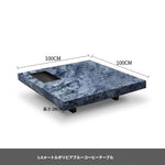 大理石とステンレスの洗練されたセンターテーブル - モダンインテリアに最適なデザイン flsd-5183