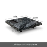 大理石とステンレスの洗練されたセンターテーブル - モダンインテリアに最適なデザイン flsd-5183