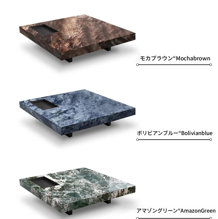 大理石とステンレスの洗練されたセンターテーブル - モダンインテリアに最適なデザイン flsd-5183