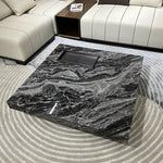 大理石とステンレスの洗練されたセンターテーブル - モダンインテリアに最適なデザイン flsd-5183