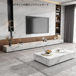 セラミックパイン製のスタイリッシュなテレビ台・コーヒーテーブルセット - モダンインテリアに最適 flsd-5184