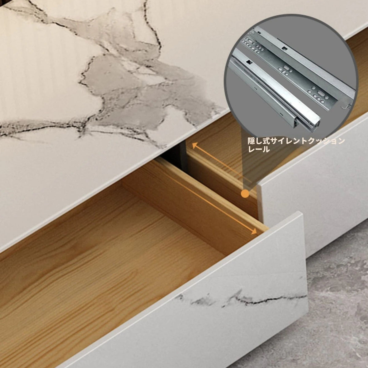 セラミックパイン製のスタイリッシュなテレビ台・コーヒーテーブルセット - モダンインテリアに最適 flsd-5184