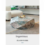 ユニークなデザインのセラミック無垢材センターテーブル | モダンインテリアに最適 flsd-5186