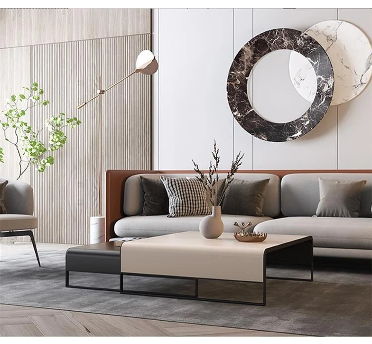 モダン合皮センターテーブル - シンプル&スタイリッシュなリビングデザインの必須アイテム flsd-5187