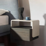 レッドオーク製シンプルデザイン ナイトテーブル|モダンな寝室インテリアに最適!収納力抜群! flsd-5188