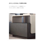 レッドオーク製シンプルデザイン ナイトテーブル|モダンな寝室インテリアに最適!収納力抜群! flsd-5188