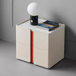 モダンデザイン ナイトテーブル 中密度繊維板 パイン セラミック仕上げ スタイリッシュ収納オプション flsd-5189