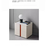 モダンデザイン ナイトテーブル 中密度繊維板 パイン セラミック仕上げ スタイリッシュ収納オプション flsd-5189