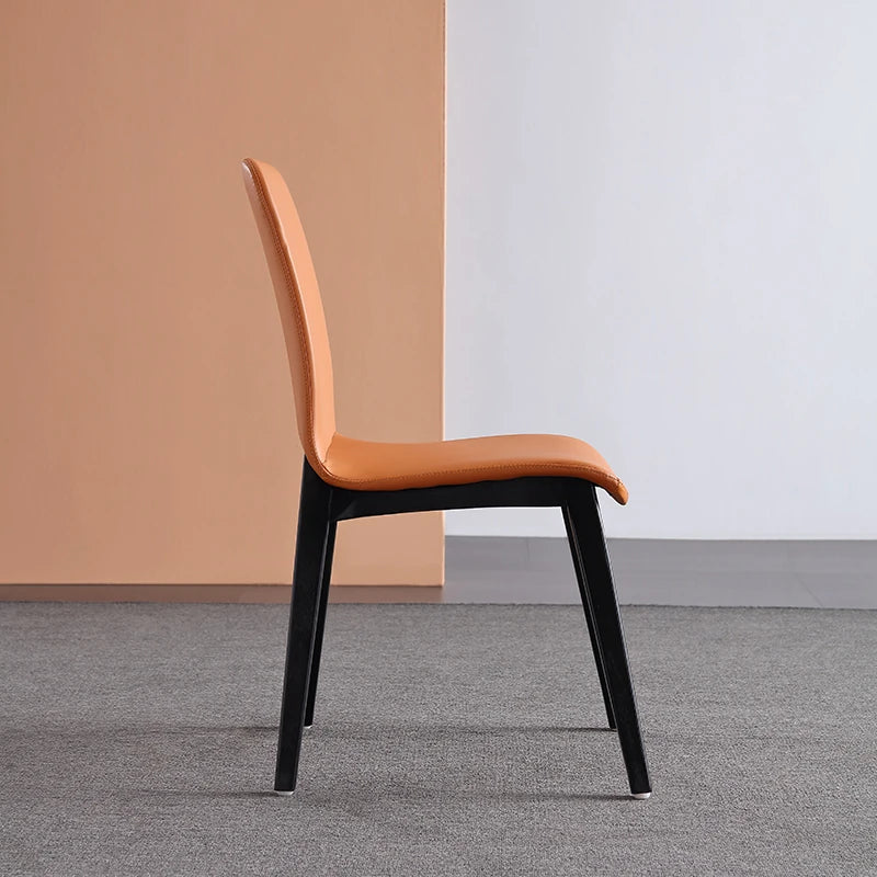 アッシュ材&合皮製モダンチェア | スタイリッシュなダイニング家具 | オレンジカラーでアクセントを! flsd-5191