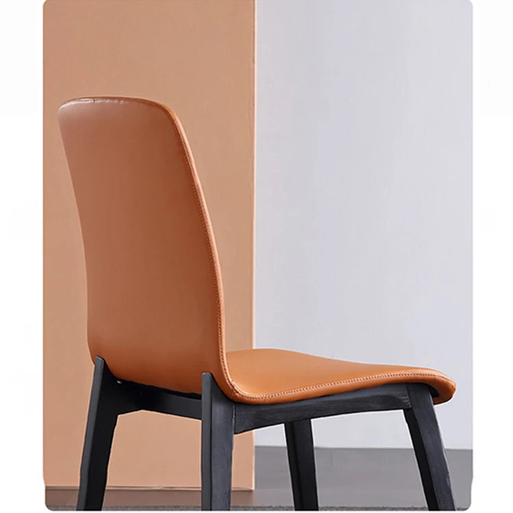 アッシュ材&合皮製モダンチェア | スタイリッシュなダイニング家具 | オレンジカラーでアクセントを! flsd-5191