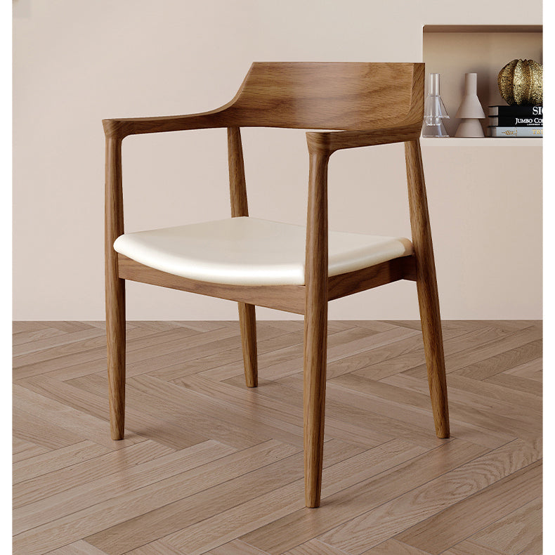 アッシュ材使用の高品質多層板チェア - 快適な合成皮革シート付き fmbs-018