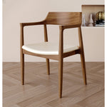 アッシュ材使用の高品質多層板チェア - 快適な合成皮革シート付き fmbs-018