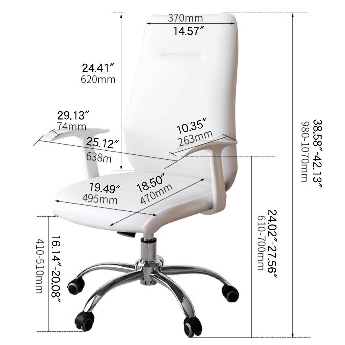 「高級感漂う合成皮革チェア – シリコンフィル&多層板使用 最高級PUレザー」 fmbs-019