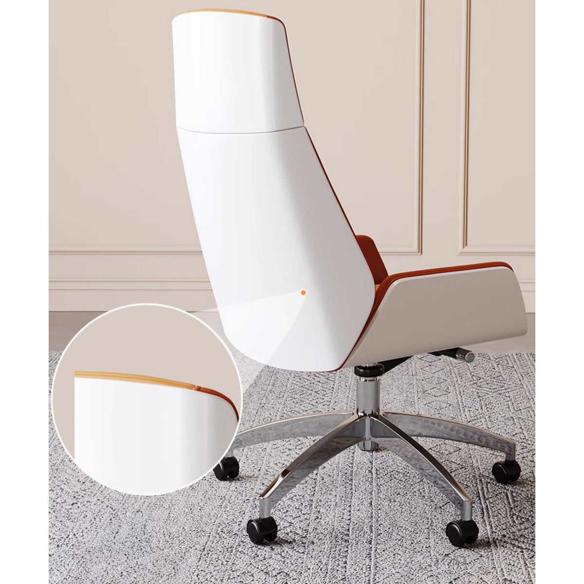 「高級感漂う合成皮革チェア – シリコンフィル&多層板使用 最高級PUレザー」 fmbs-019