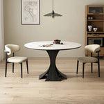 テーブル ホワイト ブラック セラミック 無垢材 多層板 fmc-3758