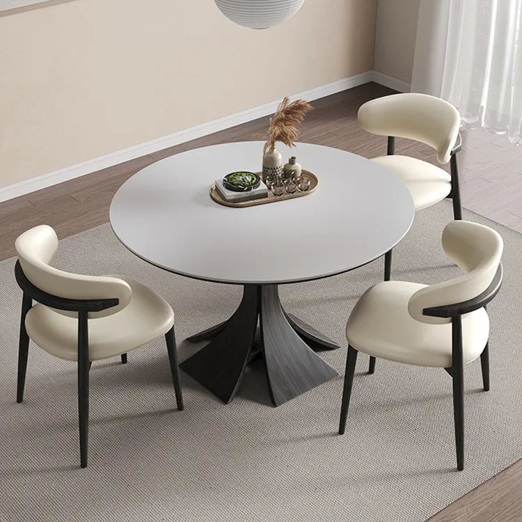 テーブル ホワイト ブラック セラミック 無垢材 多層板 fmc-3758