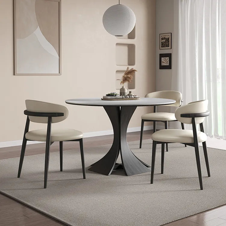 テーブル ホワイト ブラック セラミック 無垢材 多層板 fmc-3758