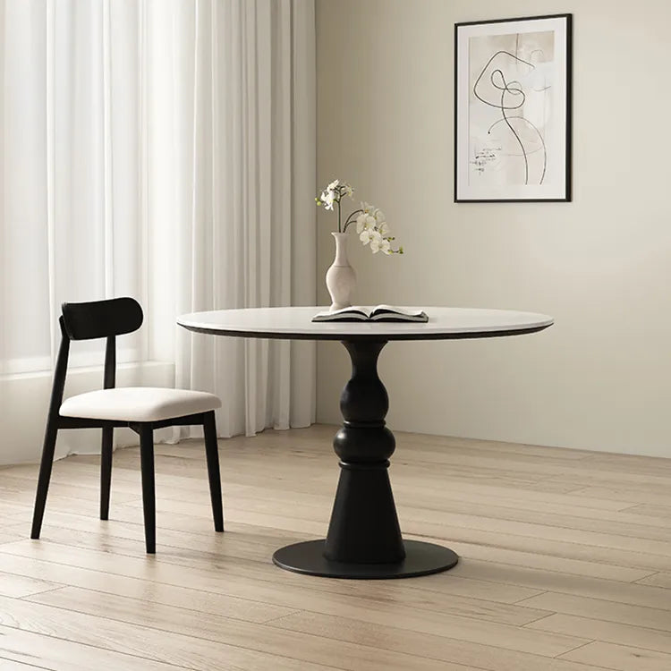 テーブル ホワイト ブラック カラー1 セラミック 無垢材 多層板 fmc-3762