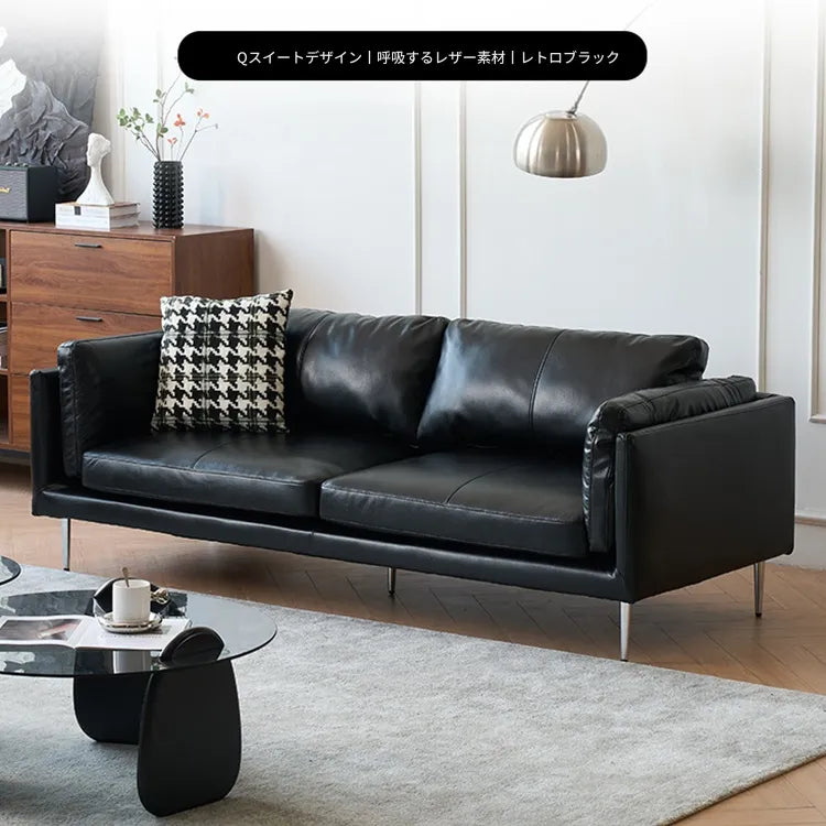 ソファー ブラック パイン 合皮 fmdgz-3709