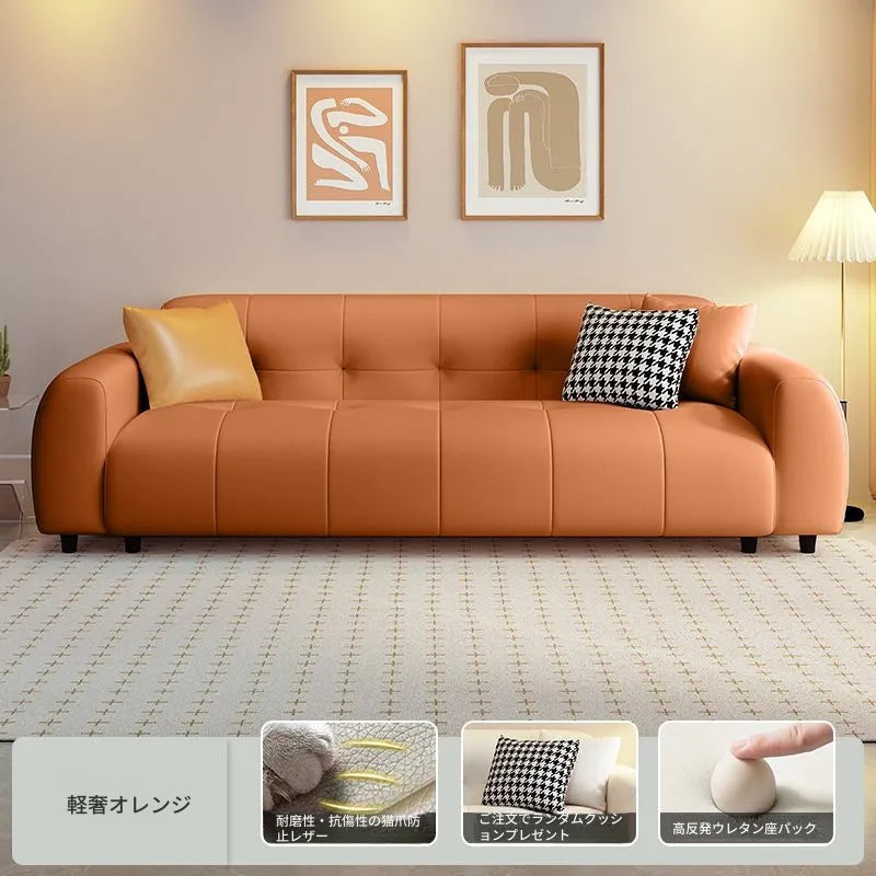 ソファー ベージュ グリーン オレンジ グレー ブラック パイン 合皮 fmdgz-3713