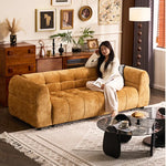 ソファー イエロー ブラック グリーン ブルー パイン シリコンフィル シェニール fmdgz-3715