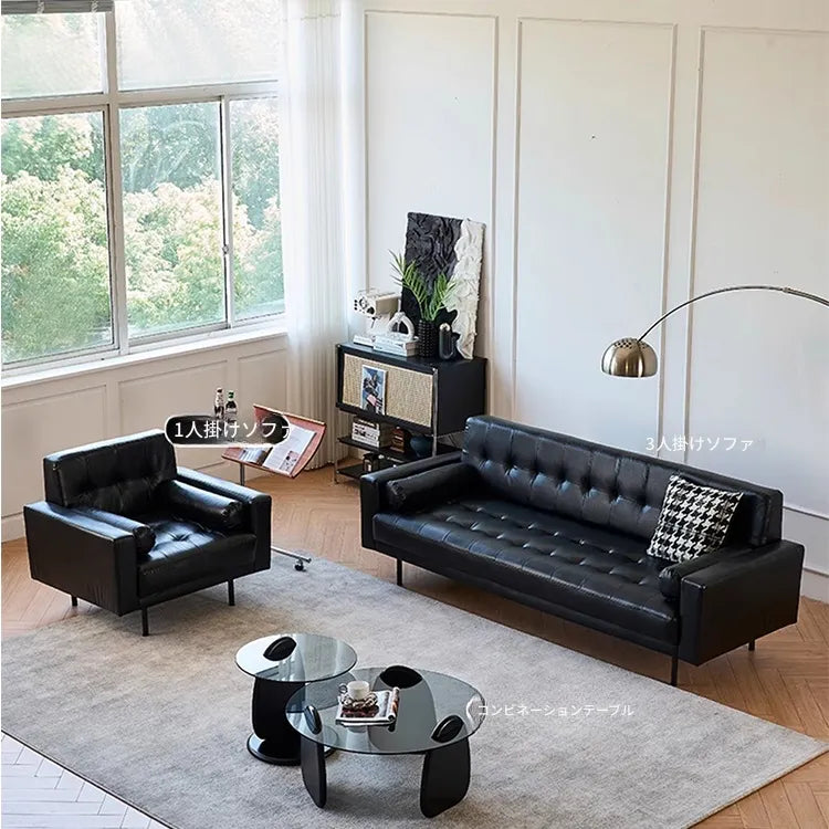 ソファー ブラック パイン 合皮 fmdgz-3720