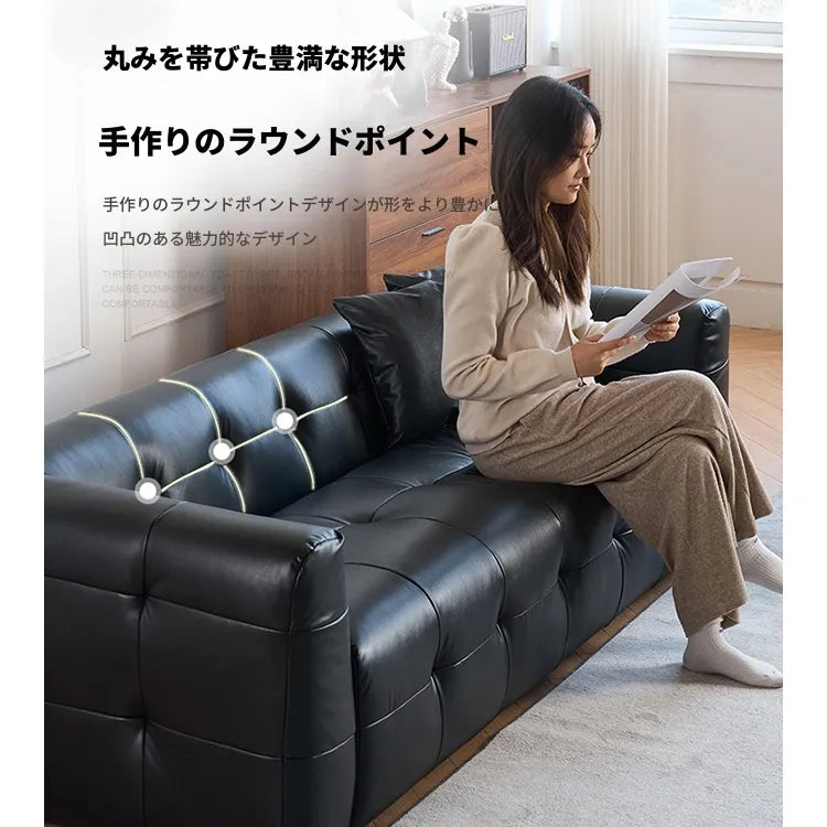 ソファー ブラック 無垢材 合皮 fmdgz-3722