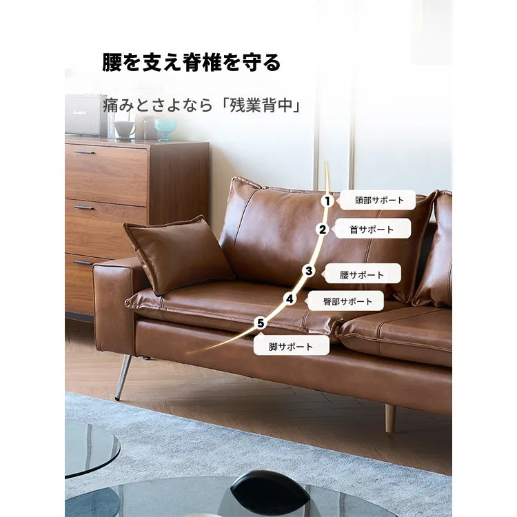 ソファー ブラウン カラー1 無垢材 シリコンフィル ステンレス 合皮 fmdgz-3726