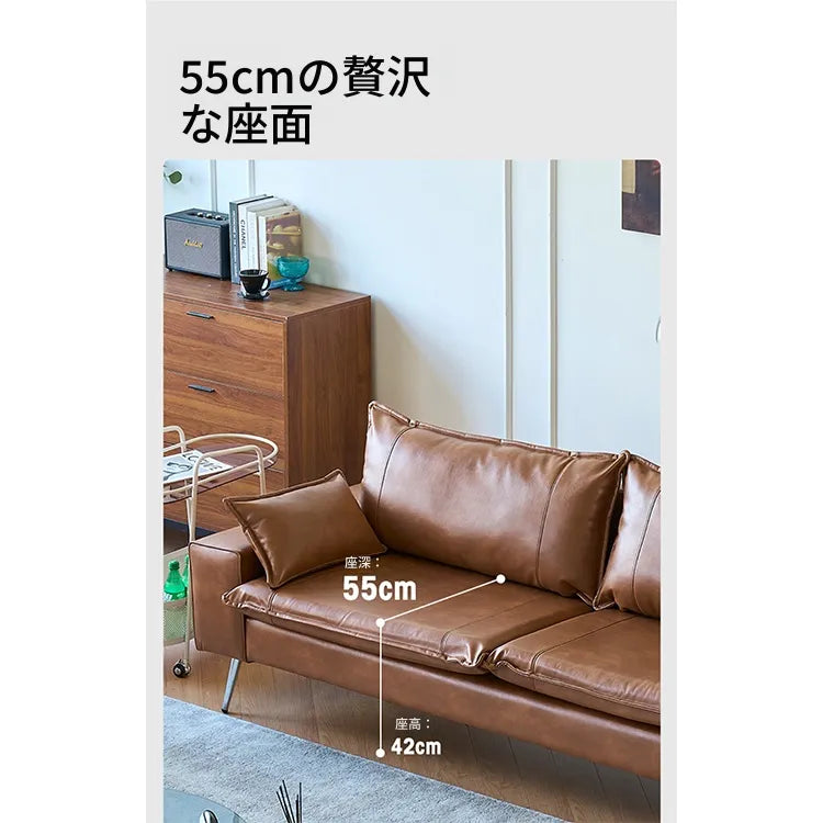 ソファー ブラウン カラー1 無垢材 シリコンフィル ステンレス 合皮 fmdgz-3726