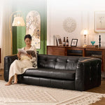 ソファー ブラック 無垢材 合皮 fmdgz-3747