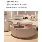 センターテーブル 多層板パイン製 おしゃれなデザイン 丸型テーブル リビングルームに最適 fme-3127