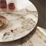 ラグジュアリーセンターテーブル|パイン・セラミック・ステンレス製|モダンデザイン|リビングルームに最適なインテリアアクセント fme-3128