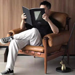 アッシュ材使用 おしゃれな合皮チェア|シリコンフィルで快適な座り心地|リビング・書斎に最適なデザイン家具 fme-3129