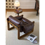 シリコンフィル本革製リラクゼーションチェア - リッチな座り心地とスタイリッシュなデザインでくつろぎの時間を演出 fme-3130