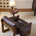 シリコンフィル本革製リラクゼーションチェア - リッチな座り心地とスタイリッシュなデザインでくつろぎの時間を演出 fme-3130