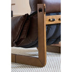 シリコンフィル本革製リラクゼーションチェア - リッチな座り心地とスタイリッシュなデザインでくつろぎの時間を演出 fme-3130