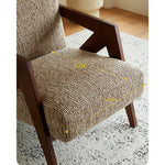 スタイリッシュな綿麻チェア|ナチュラルウッドフレームのリビング家具|快適な座り心地と洗練されたデザイン fme-3132