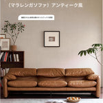 高級感漂う合成皮革ソファー|ダウンとパイン無垢材使用で快適な座り心地|リビングに最適なデザイン fme-3133
