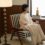 シックなストライプデザインの多層板チェア|おしゃれなリビングに最適な家具 fme-3134