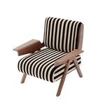 シックなストライプデザインの多層板チェア|おしゃれなリビングに最適な家具 fme-3134