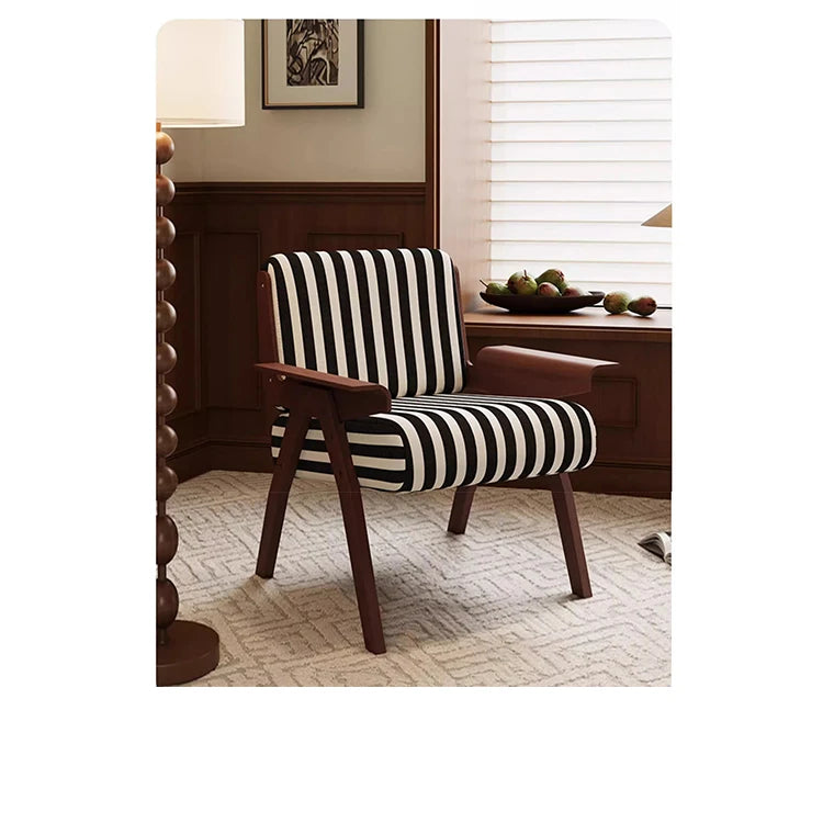シックなストライプデザインの多層板チェア|おしゃれなリビングに最適な家具 fme-3134