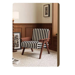 シックなストライプデザインの多層板チェア|おしゃれなリビングに最適な家具 fme-3134