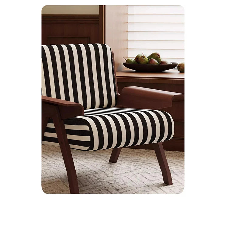 シックなストライプデザインの多層板チェア|おしゃれなリビングに最適な家具 fme-3134