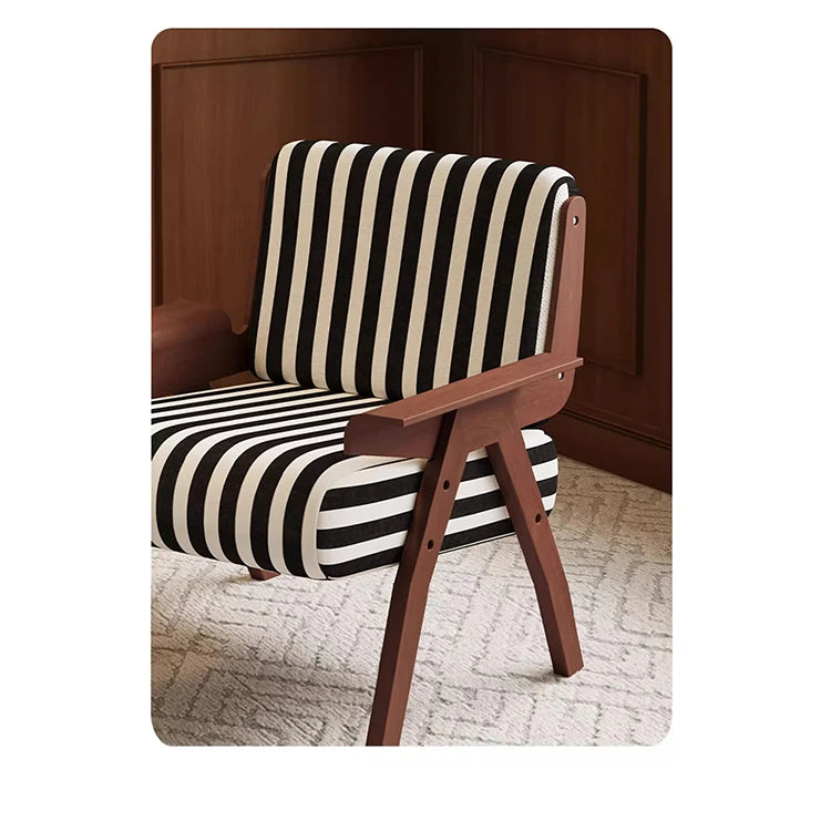 シックなストライプデザインの多層板チェア|おしゃれなリビングに最適な家具 fme-3134