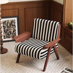 シックなストライプデザインの多層板チェア|おしゃれなリビングに最適な家具 fme-3134