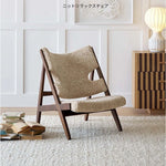 シープボア&シリコンフィル アッシュ材チェア - 快適なリラックス空間のための洗練されたデザイン fme-3136