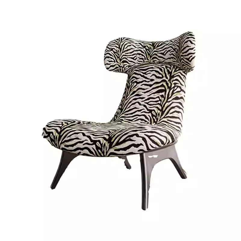 ジブラ模様の多層板コーデュロイチェア - スタイリッシュなリビングルームのアクセントに最適! fme-3138