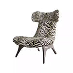 ジブラ模様の多層板コーデュロイチェア - スタイリッシュなリビングルームのアクセントに最適! fme-3138