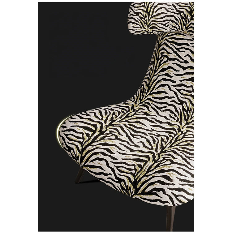 ジブラ模様の多層板コーデュロイチェア - スタイリッシュなリビングルームのアクセントに最適! fme-3138