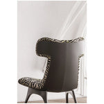 ジブラ模様の多層板コーデュロイチェア - スタイリッシュなリビングルームのアクセントに最適! fme-3138